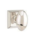 Emtek 8531-E-US14 Egg Door Knob Dummy Set With Quincy Rosette Polished Nickel