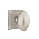 Emtek 8531-E-US15A Egg Door Knob Dummy Set With Quincy Rosette Pewter