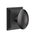 Emtek 8561-E-US19 Egg Door Knob Dummy Set With Wilshire Rosette Flat Black