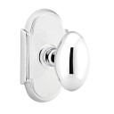 Emtek 8108-E-US26 Egg Door Knob Passage Set With #8 Rosette Polished Chrome