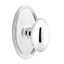 Emtek 8120-E-US26 Egg Door Knob Passage Set With Oval Rosette Polished Chrome