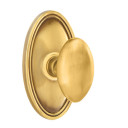 Emtek 8120-E-US7 Egg Door Knob Passage Set With Oval Rosette French Antique