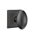 Emtek 8131-E-US19 Egg Door Knob Passage Set With Quincy Rosette Flat Black