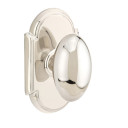 Emtek 8208-E-US14 Egg Door Knob Privacy Set With #8 Rosette Polished Nickel
