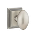 Emtek 8261-E-US15A Egg Door Knob Privacy Set With Wilshire Rosette Pewter