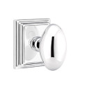 Emtek 8261-E-US26 Egg Door Knob Privacy Set With Wilshire Rosette Polished Chrome