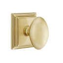 Emtek 8261-E-US4 Egg Door Knob Privacy Set With Wilshire Rosette Satin Brass
