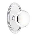 Emtek 8120-P-US26 Providence Door Knob Passage Set With Oval Rosette Polished Chrome