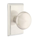 Emtek 8121-P-US15 Providence Door Knob Passage Set With Rectangular Rosette Satin Nickel