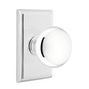 Emtek 8121-P-US26 Providence Door Knob Passage Set With Rectangular Rosette Polished Chrome