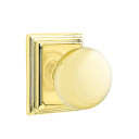 Emtek 8161-P-US3 Providence Door Knob Passage Set With Wilshire Rosette Polished Brass