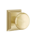 Emtek 8261-P-US4 Providence Door Knob Privacy Set With Wilshire Rosette Satin Brass