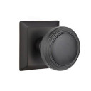 Emtek 8131-NW-US19 Norwich Door Knob Passage Set With Quincy Rosette Flat Black