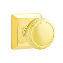 Emtek 8131-NW-US3 Norwich Door Knob Passage Set With Quincy Rosette Polished Brass