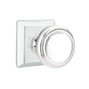 Emtek 8531-NW-US26 Norwich Door Knob Dummy Set With Quincy Rosette Polished Chrome