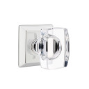 Emtek 8531-WS-US26 Windsor Crystal Door Knob Dummy Set With Quincy Rosette Polished Chrome