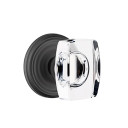 Emtek 8100-WS-US19 Windsor Crystal Door Knob Passage Set With Regular Rosette Flat Black