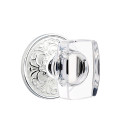Emtek 8106-WS-US26 Windsor Crystal Door Knob Passage Set With Lancaster Rosette Polished Chrome