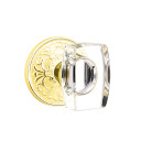 Emtek 8106-WS-US3 Windsor Crystal Door Knob Passage Set With Lancaster Rosette Polished Brass