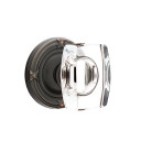 Emtek 8107-WS-US10B Windsor Crystal Door Knob Passage Set With Ribbon & Reed Rosette Oil Rubbed Bronze