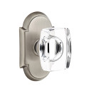 Emtek 8108-WS-US15A Windsor Crystal Door Knob Passage Set With #8 Rosette Pewter