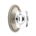 Emtek 8120-WS-US15A Windsor Crystal Door Knob Passage Set With Oval Rosette Pewter