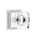 Emtek 8161-WS-US26 Windsor Crystal Door Knob Passage Set With Wilshire Rosette Polished Chrome