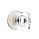 Emtek 8200-WS-US15 Windsor Crystal Door Knob Privacy Set With Regular Rosette Satin Nickel