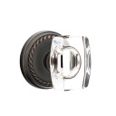 Emtek 8201-WS-US10B Windsor Crystal Door Knob Privacy Set With Rope Rosette Oil Rubbed Bronze