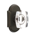 Emtek 8208-WS-US10B Windsor Crystal Door Knob Privacy Set With #8 Rosette Oil Rubbed Bronze