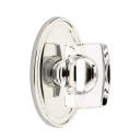 Emtek 8220-WS-US14 Windsor Crystal Door Knob Privacy Set With Oval Rosette Polished Nickel