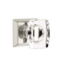 Emtek 8231-WS-US14 Windsor Crystal Door Knob Privacy Set With Quincy Rosette Polished Nickel