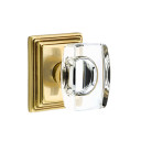 Emtek 8261-WS-US7 Windsor Crystal Door Knob Privacy Set With Wilshire Rosette French Antique