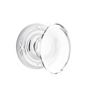 Emtek 8057-HT-US26 Hampton Crystal Door Knob Dummy Set With Ribbon & Reed Rosette Polished Chrome