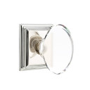 Emtek 8561-HT-US14 Hampton Crystal Door Knob Dummy Set With Wilshire Rosette Polished Nickel