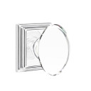 Emtek 8561-HT-US26 Hampton Crystal Door Knob Dummy Set With Wilshire Rosette Polished Chrome