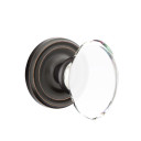 Emtek 8100-HT-US10B Hampton Crystal Door Knob Passage Set With Regular Rosette Oil Rubbed Bronze