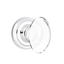 Emtek 8100-HT-US26 Hampton Crystal Door Knob Passage Set With Regular Rosette Polished Chrome