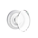 Emtek 8101-HT-US26 Hampton Crystal Door Knob Passage Set With Rope Rosette Polished Chrome