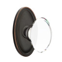 Emtek 8120-HT-US10B Hampton Crystal Door Knob Passage Set With Oval Rosette Oil Rubbed Bronze