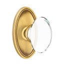 Emtek 8120-HT-US7 Hampton Crystal Door Knob Passage Set With Oval Rosette French Antique