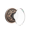 Emtek 8206-HT-US10B Hampton Crystal Door Knob Privacy Set With Lancaster Rosette Oil Rubbed Bronze