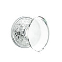 Emtek 8206-HT-US26 Hampton Crystal Door Knob Privacy Set With Lancaster Rosette Polished Chrome