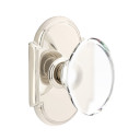 Emtek 8208-HT-US14 Hampton Crystal Door Knob Privacy Set With #8 Rosette Polished Nickel