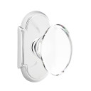 Emtek 8208-HT-US26 Hampton Crystal Door Knob Privacy Set With #8 Rosette Polished Chrome