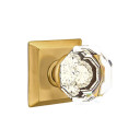 Emtek 8531-OT-US7 Old Town Clear Crystal Door Knob Dummy Set With Quincy Rosette French Antique