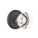 Emtek 8100-OT-US19 Old Town Clear Crystal Door Knob Passage Set With Regular Rosette Flat Black