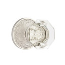 Emtek 8106-OT-US15 Old Town Clear Crystal Door Knob Passage Set With Lancaster Rosette Satin Nickel