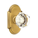 Emtek 8108-OT-US7 Old Town Clear Crystal Door Knob Passage Set With #8 Rosette French Antique
