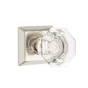 Emtek 8131-OT-US14 Old Town Clear Crystal Door Knob Passage Set With Quincy Rosette Polished Nickel